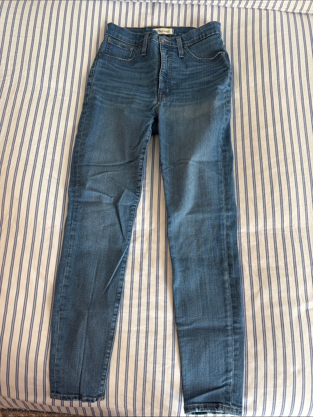 Madewell Dark Blue 11” High-Rise Skinny Jeans